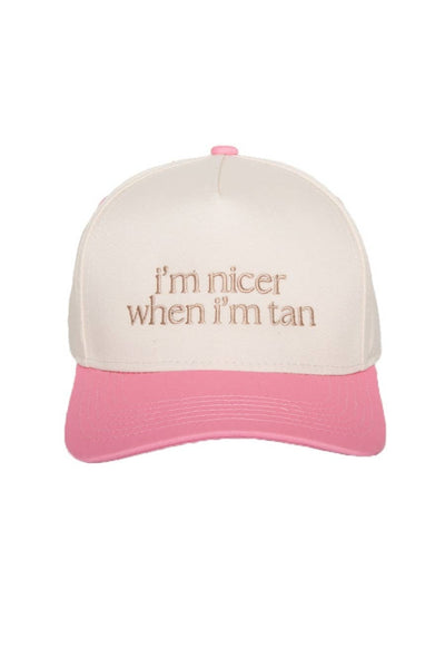 I'm Nicer When I'm Tan Two-Toned Vintage Hat