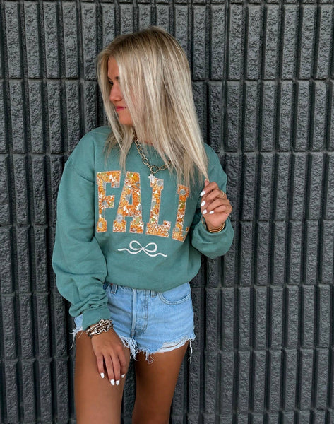  Fall Bow Coquette Sweatshirt
