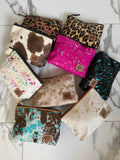 Western Cowhide Makeup Bag Travel