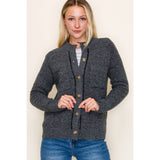 BUTTON DOWN SWEATER JACKET