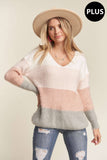 Lovely plus color block top
