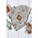 SOUTHWESTERN TRIBAL PATTERN MINERAL GRAPHIC TEE