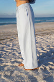 Baby Blue Polka Dot Flare Sweatpants