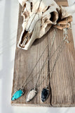 Western Style Arrowhead Turquoise Stone Pendant Necklace