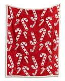 Candy Cane Throw   Red/White   50x60
