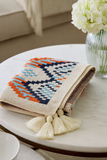 Knit Tribal Tassel 50x60 Inch Throw Blanket