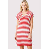 STRIPED TERRY DRESS