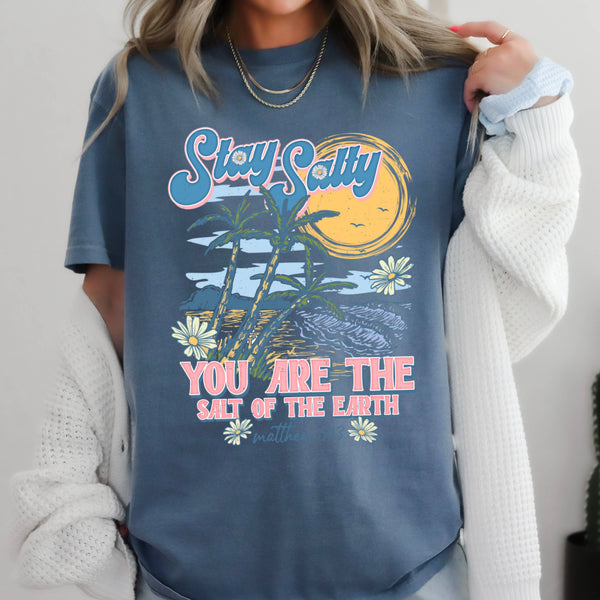 Stay Salty Christian Graphic Tee | Comfort Color