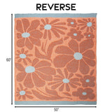 Blossom Blues Stretchy Throw Blanket