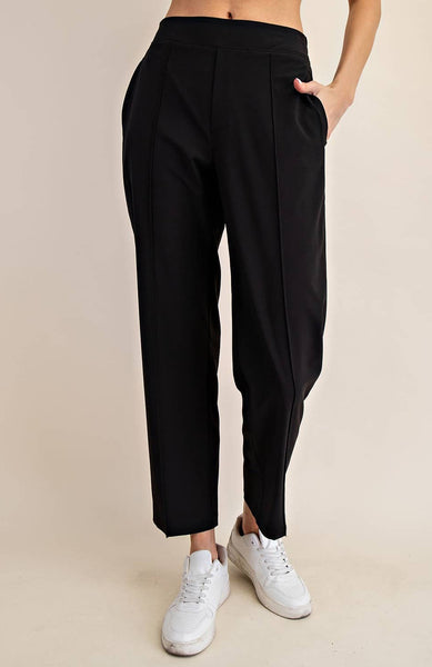 CRINKLE WOVEN ANKLE TROUSER