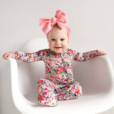 Eloise RUFFLE ZIP Bamboo Baby Outfit Sleepies Little