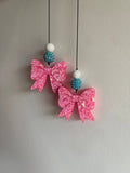 Double Bow Dangle Car Freshie 