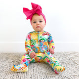 Lillyana RUFFLE ZIP Bamboo Baby Sleepies Little Outfit