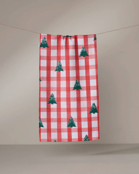 Christmas Pines Bar Towel