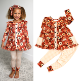 Auburn PEPLUM SET Fall Floral Outfit