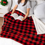 Checkered Sherpa Fleece Blanket