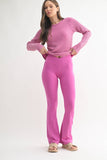 Chunky Waffle Mineral Wash Long Sleeve
