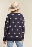PLUS SIZE HEART SWEATER
