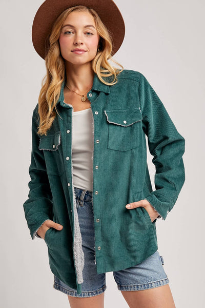 CORDUROY SHERPA-LINED JACKET