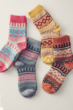 Colorful Fair Isle Knit Socks
