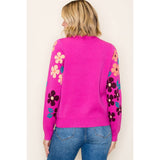 FLORAL JACQUARD HEAVY SWEATER