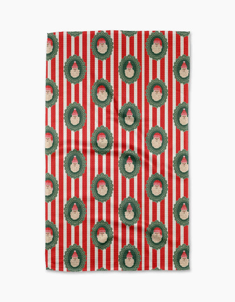 Striped Santa Tea Towel