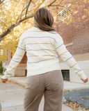 Lily Cardigan Sweater | Knitted Cardigan | Striped Cardigan