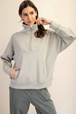MODAL SCUBA QUARTER ZIP FUNNEL NECK PULLOVER