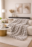 Luxury Tufted Faux Fur Throw Blanket