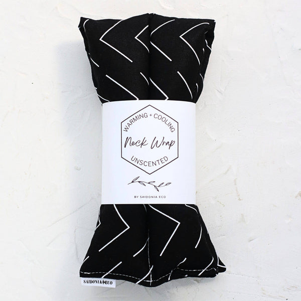 Lumbar Microwavable Heating Pad - Black Mudcloth