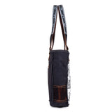 Canvas & Leather Women Small & Cross Body - Black/White