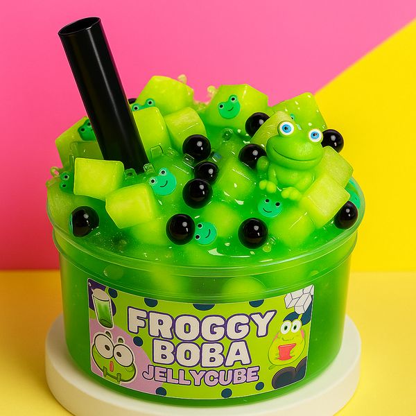 Froggy Boba Jelly Cube Slime