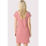STRIPED TERRY DRESS