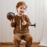 Acid Wash Football Infant Sweatshirt Set