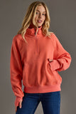 Coral Quarter Zip Sweatshirt