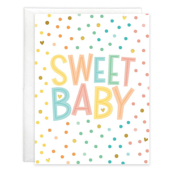 Baby Greeting Card - Sweet Baby Dots