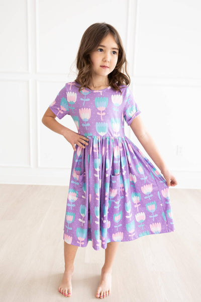 Too Cool Tulips S/S Pocket Twirl Dress