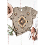 SOUTHWESTERN TRIBAL PATTERN MINERAL GRAPHIC TEE