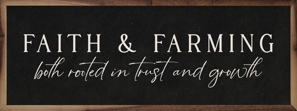 Faith And Farming Black