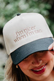 I'm Nicer When I'm Tan Two-Toned Vintage Hat