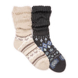 MUK LUKS Women's 2 Pair Pack Slouch Heat Retainer Socks