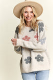 PLUS PUFF FLOWER SWEATER