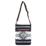 Canvas & Leather Women's Cross Body - Black/White