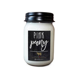 13 oz Mason Jar Candle: Pink Peony
