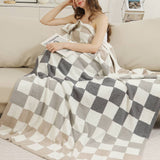 Multicolor Checkered Reversible Throw Blanket
