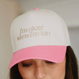 I'm Nicer When I'm Tan Two-Toned Vintage Hat