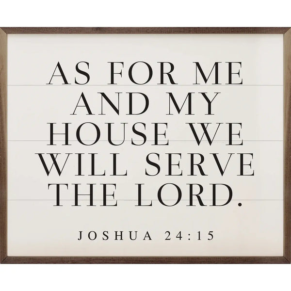 As For Me And My House Joshua 24 15 White
