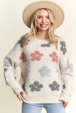 PLUS PUFF FLOWER SWEATER