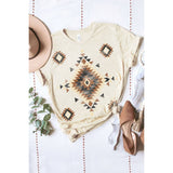SOUTHWESTERN TRIBAL PATTERN MINERAL GRAPHIC TEE