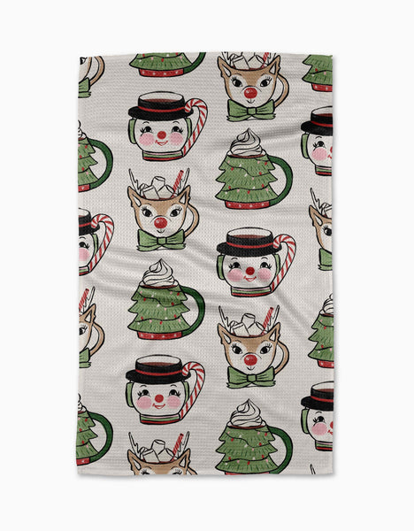 Vintage Mugs Tea Towel
